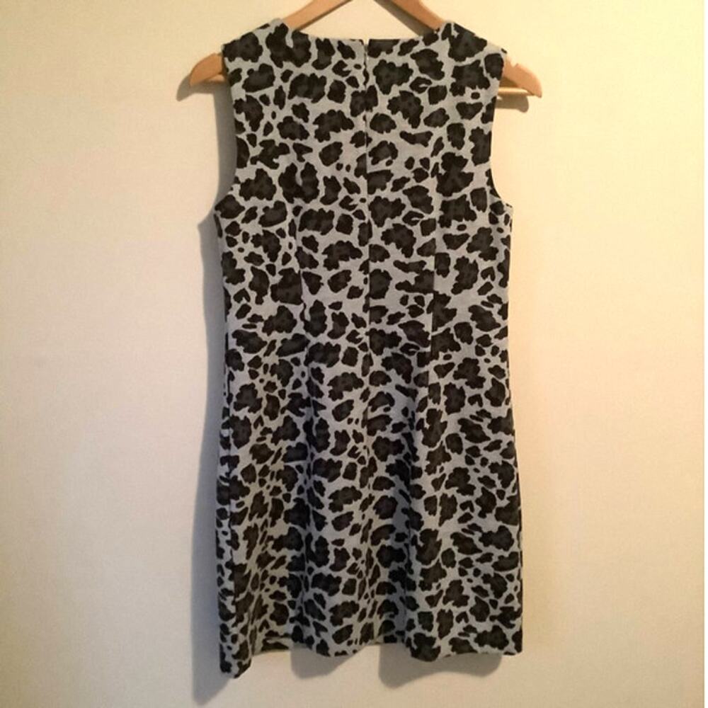 Vince Camuto Womens Animal Leopard Print Sleeveless Sheath Dress Knit Size 6 - Picture 2 of 9
